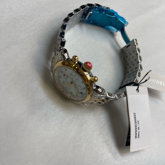 Michele Gold/Silver Watch w/ MOP Dial NWT - Picture 5 of 8